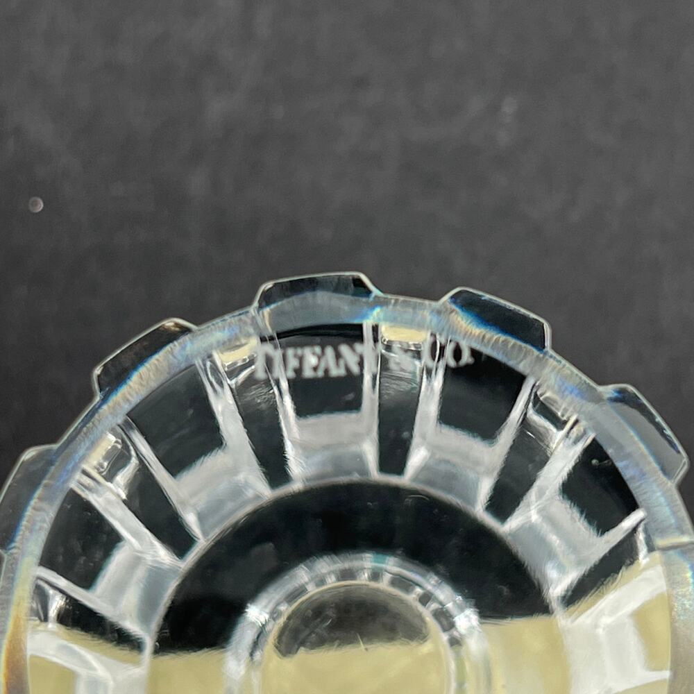 Tiffany & Co. Atlas heavy vertical ribbed crystal candlestick holder. - Picture 6 of 6